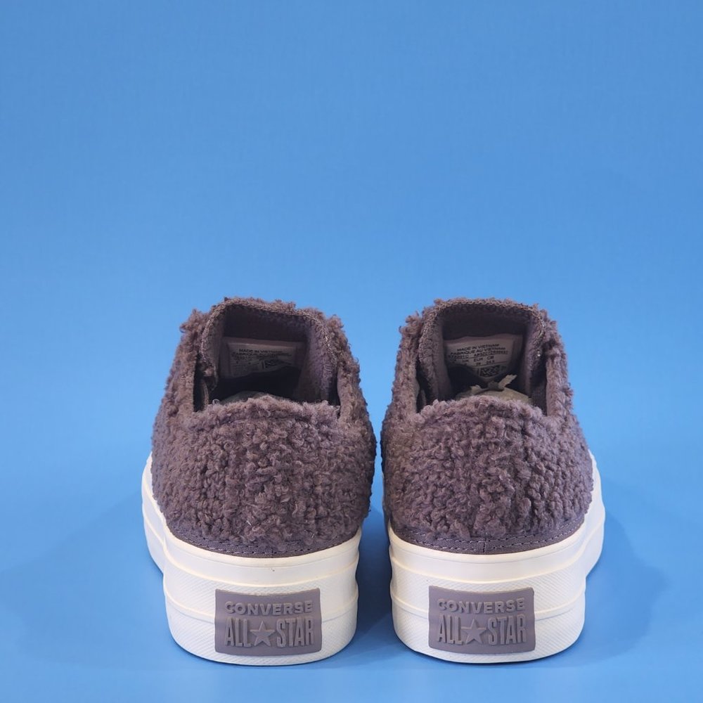 Converse CTAS Lift Ox Violet Ore Sherpa Women's Platform Sneakers 572201C NWT - Picture 5 of 6